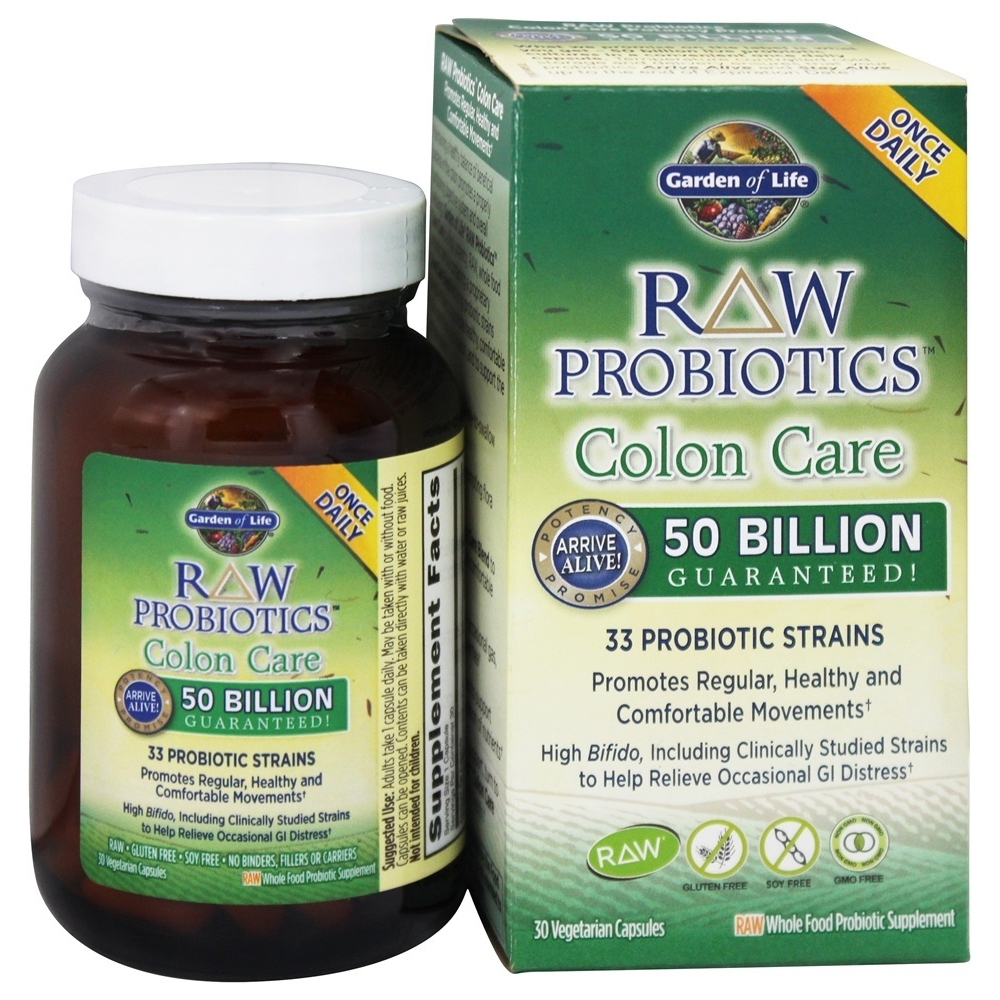 Garden Of Life Raw Probiotics Colon Care 33 Probiotic Strains 30